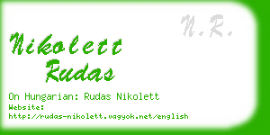nikolett rudas business card